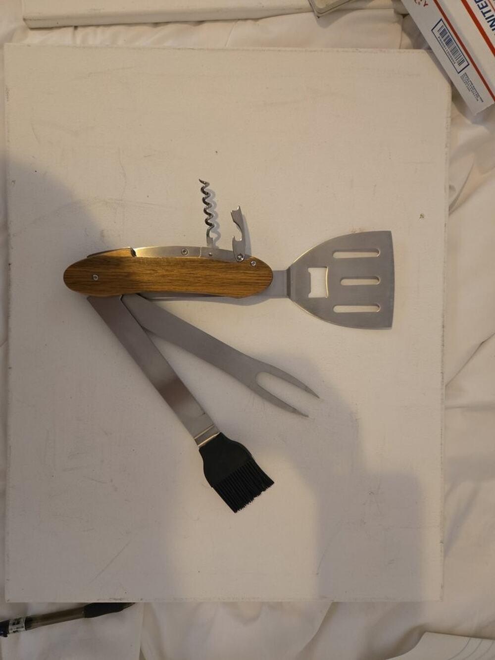 Multi-Function BBQ Tool Set with Wooden Handle